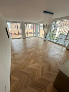 4” White Oak Chevron Flooring