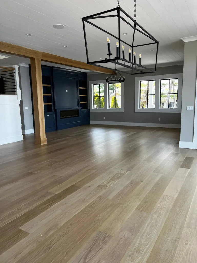 White Oak Plank Floor Refinishing