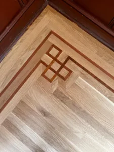 Custom Flooring with Mahogany & French Knot Details