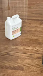 Bona Traffic HD wood floor finish applied to a hardwood surface