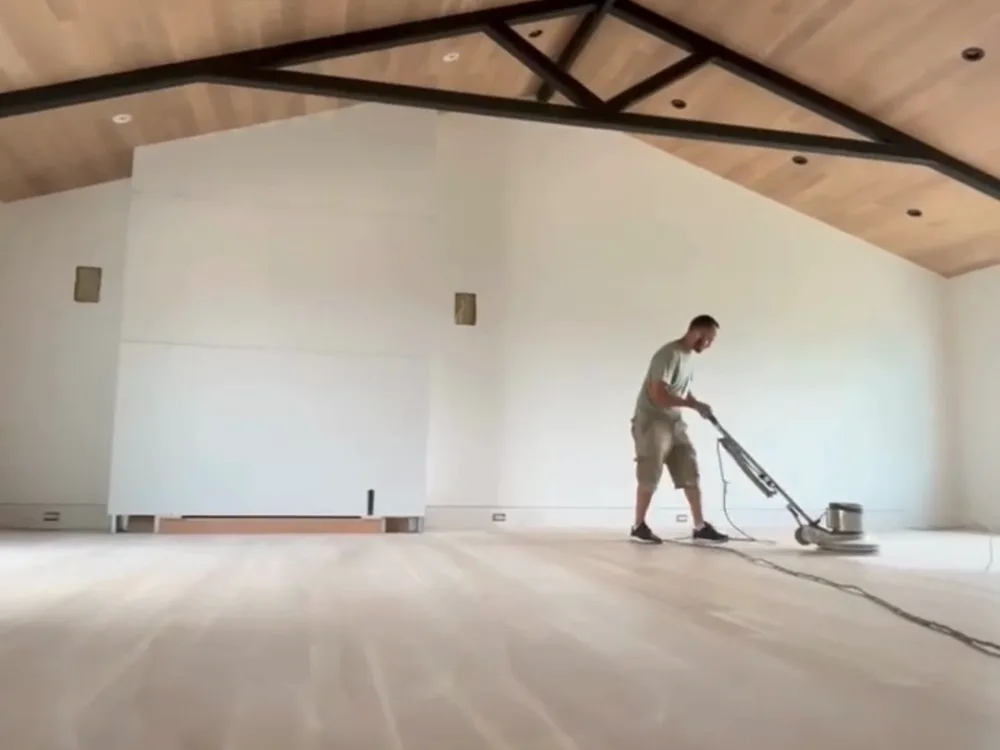 Bona Traffic Raw flooring during surface preparation in Fairfield CT