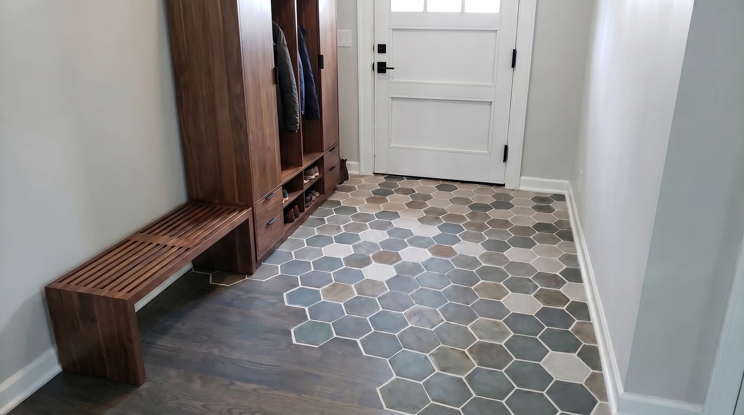 hexagon tile to wood transition2