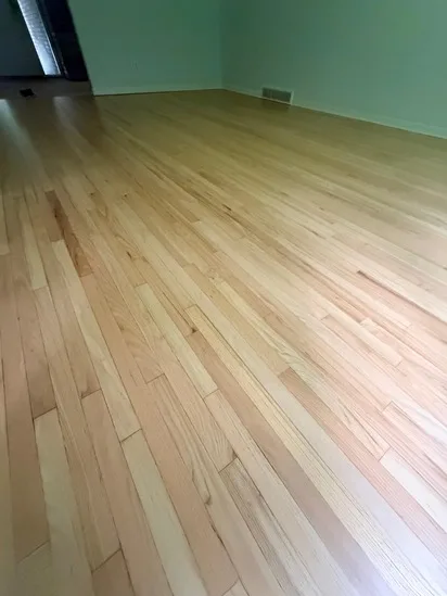 Empty room demonstrating the seamless, high-quality results of our recent Bona Mega Fairfield CT floor coating project.